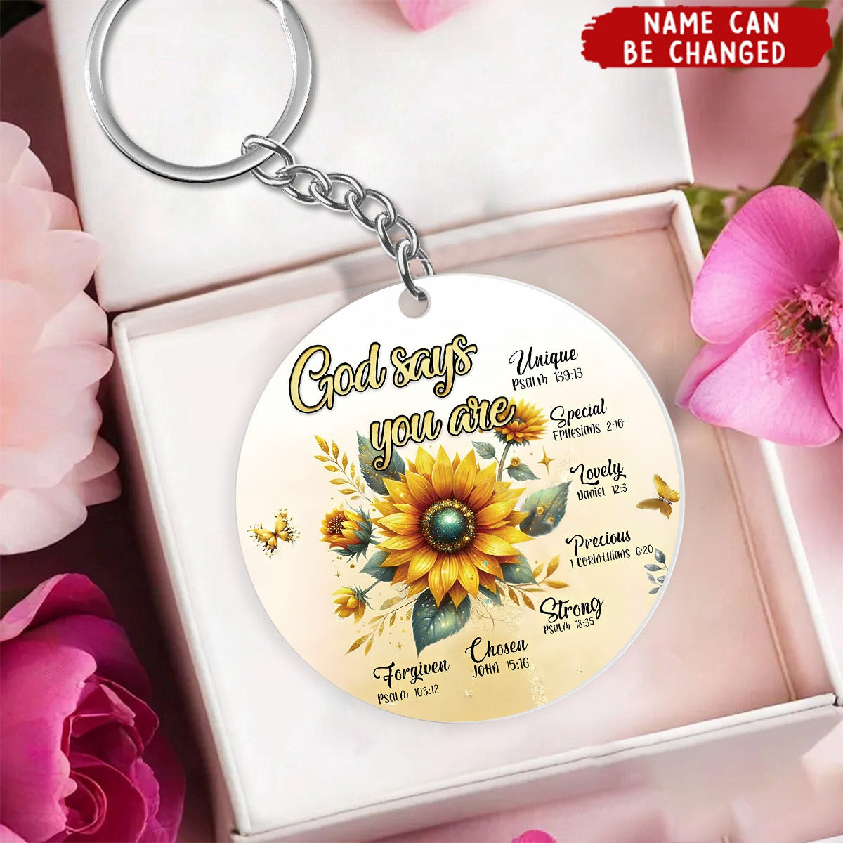 KISSFAITH-God Says You Are Personalized Keychain