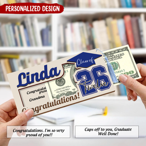 Personalized Graduation Money Holder, Class Of 2026 Graduation Gifts