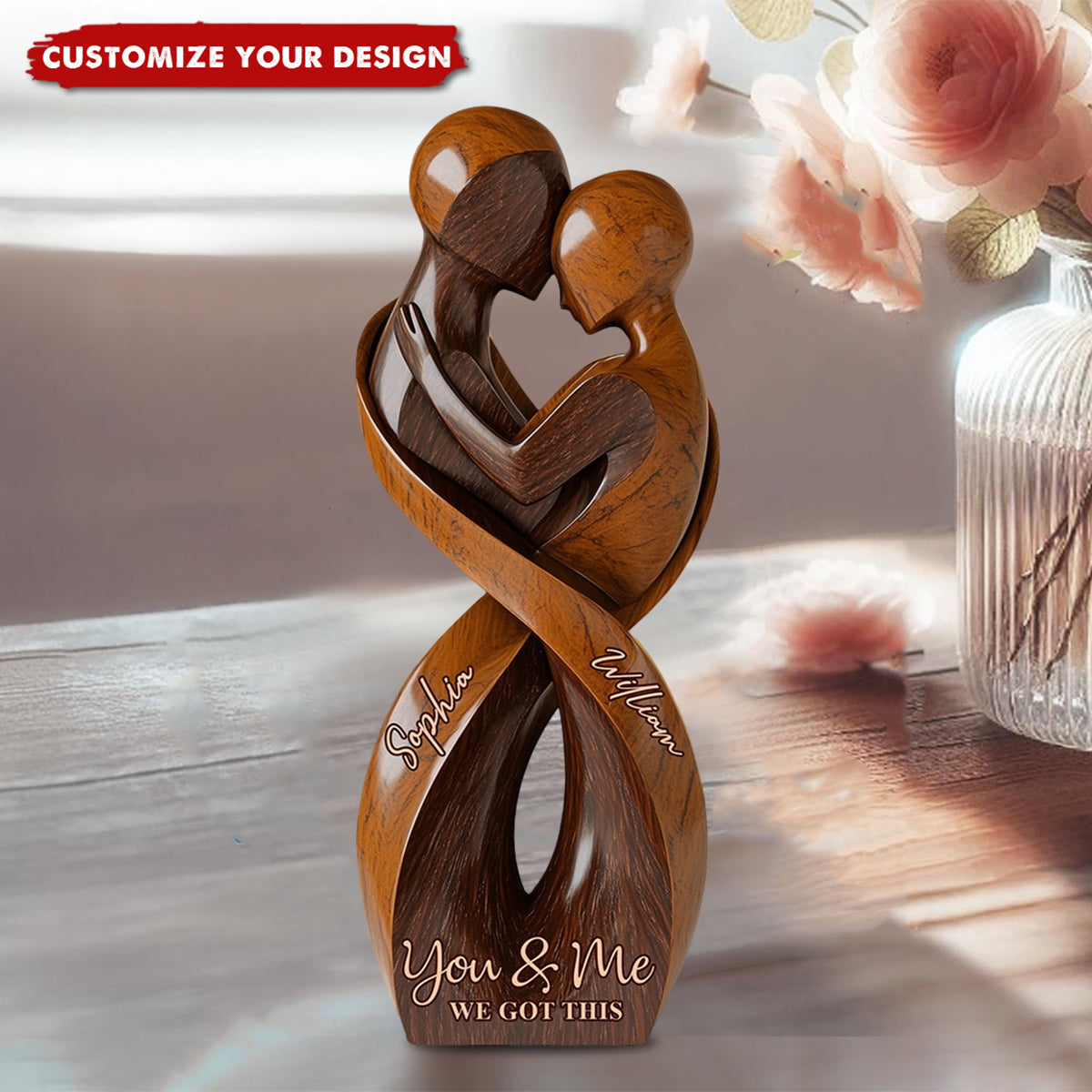 I Love You Forever - Personalized Couple Plaque