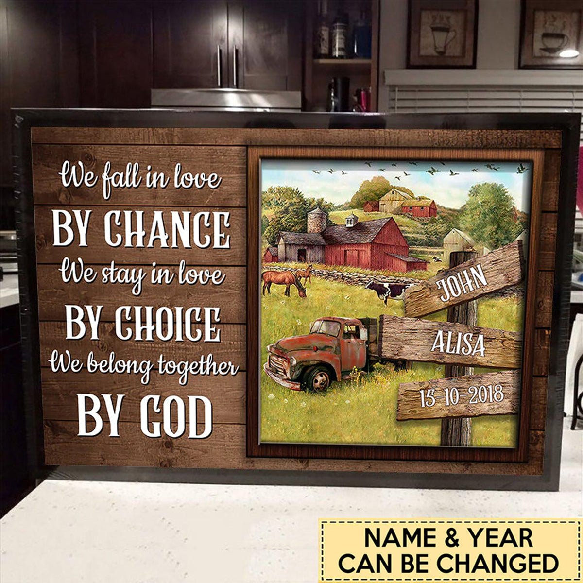 We Belong Together By God Wall Decor Personalized Poster