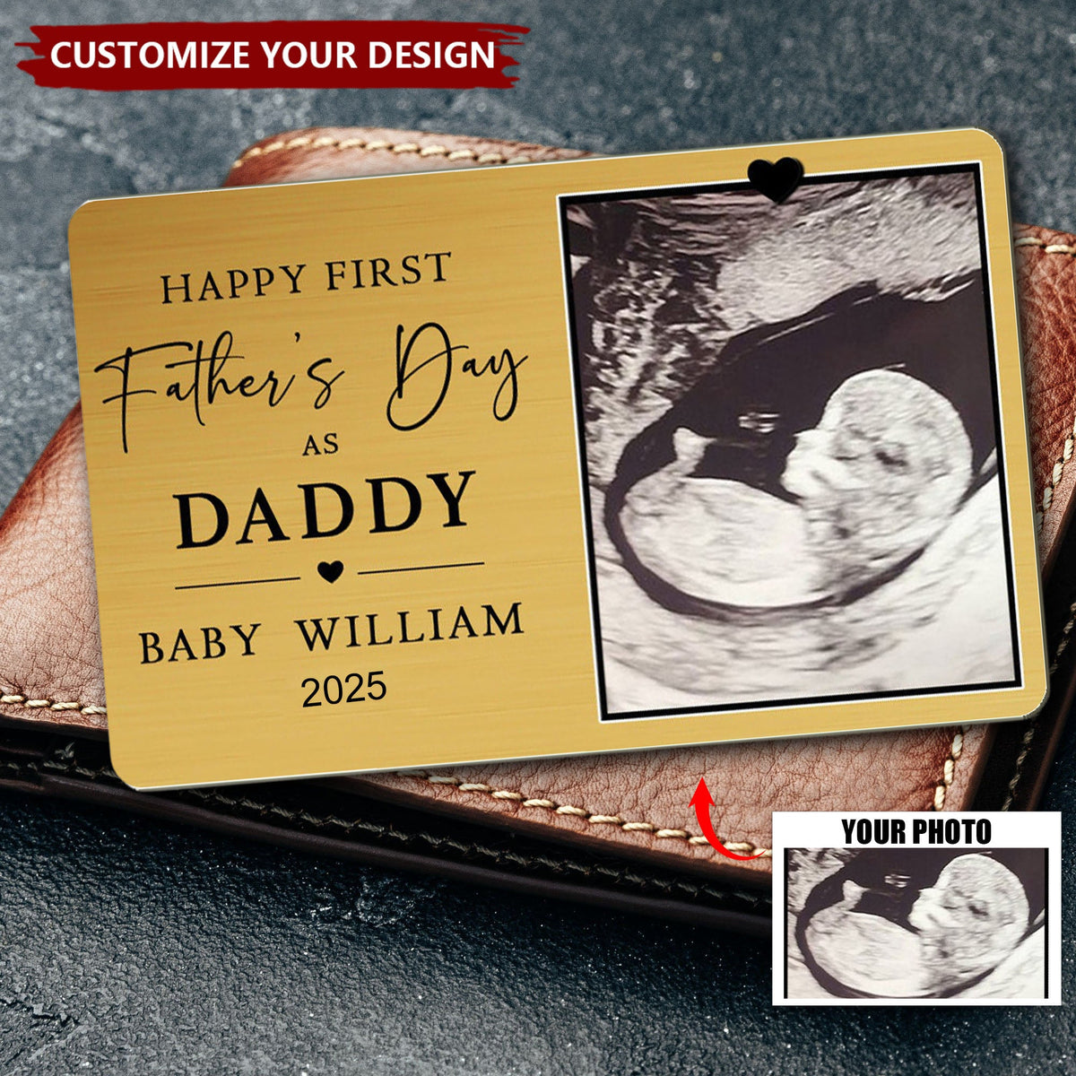 Personalized Father's Day Gift for Expecting Dad,  Personalized Wallet Card
