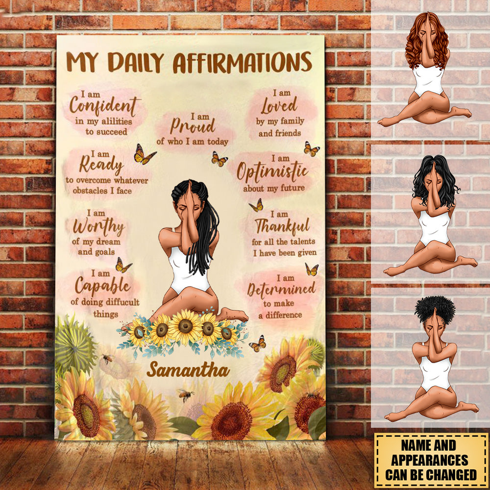 My Daily Affirmations - Personalized Canvas