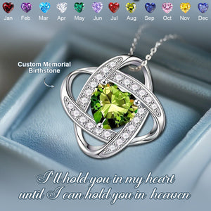 Personalized Heart-shaped Birthstone Memorial S925 Necklace