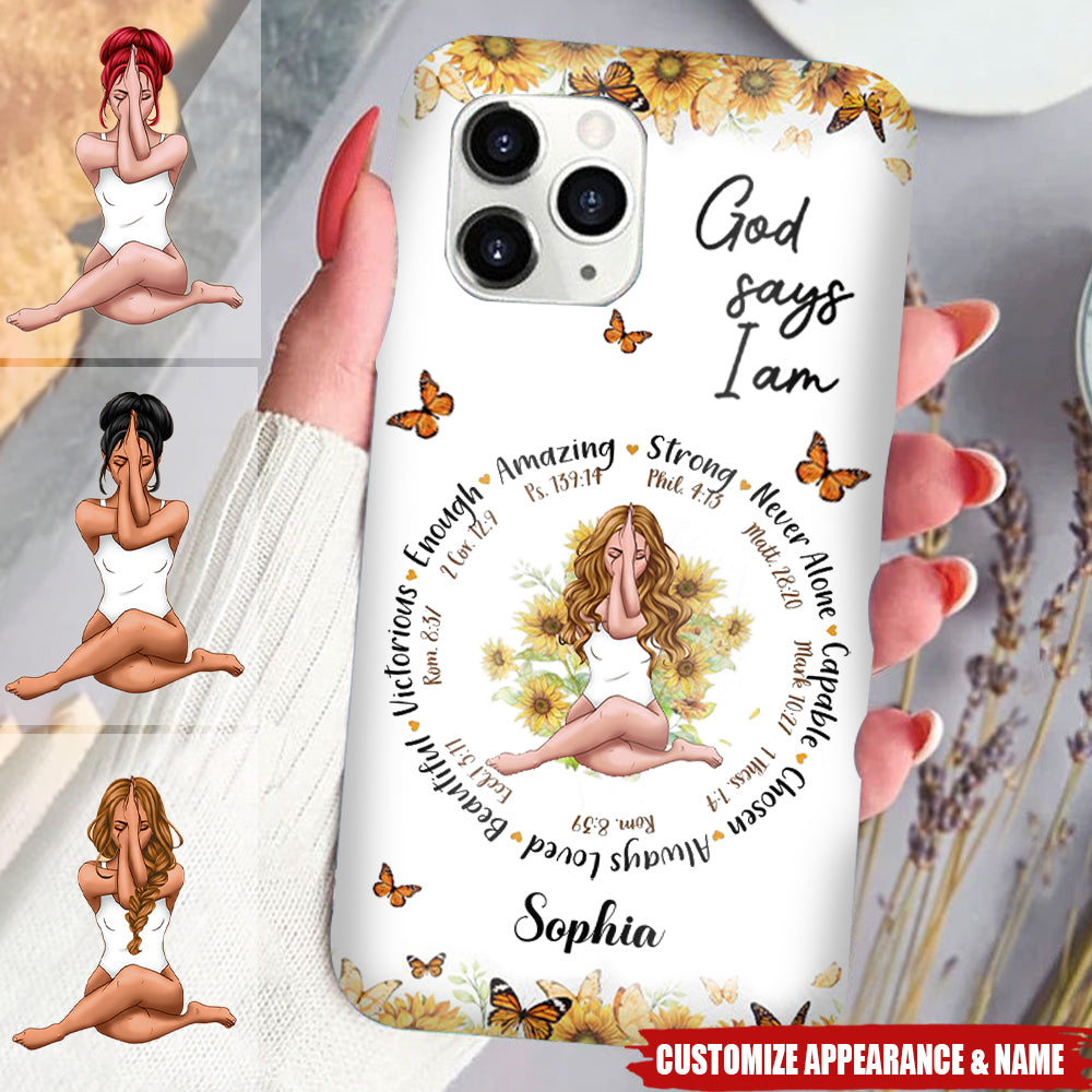 Bible With Sunflowers - Personalized Phone Case