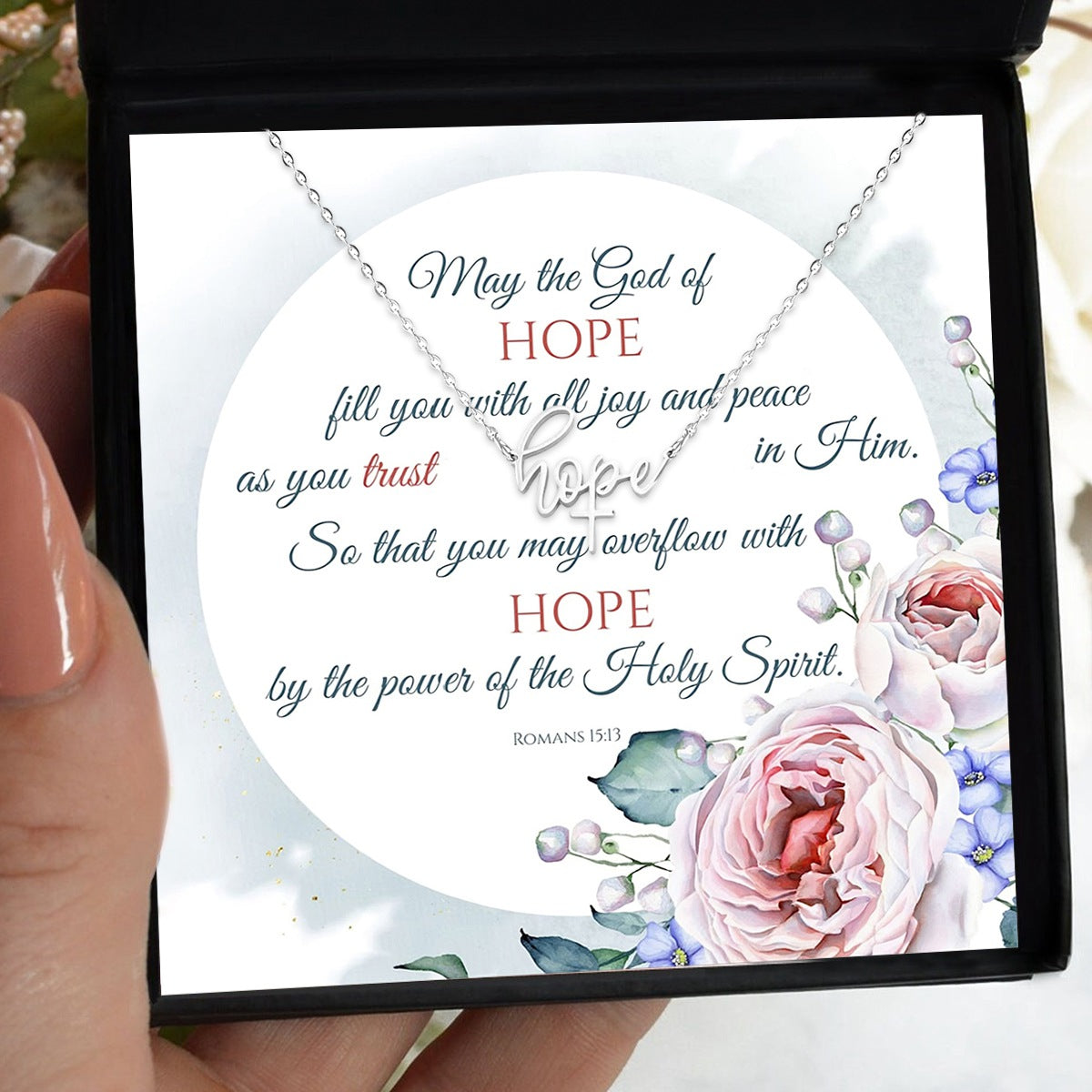 KISSFAITH-Christian Cross necklace woman, Hope necklace