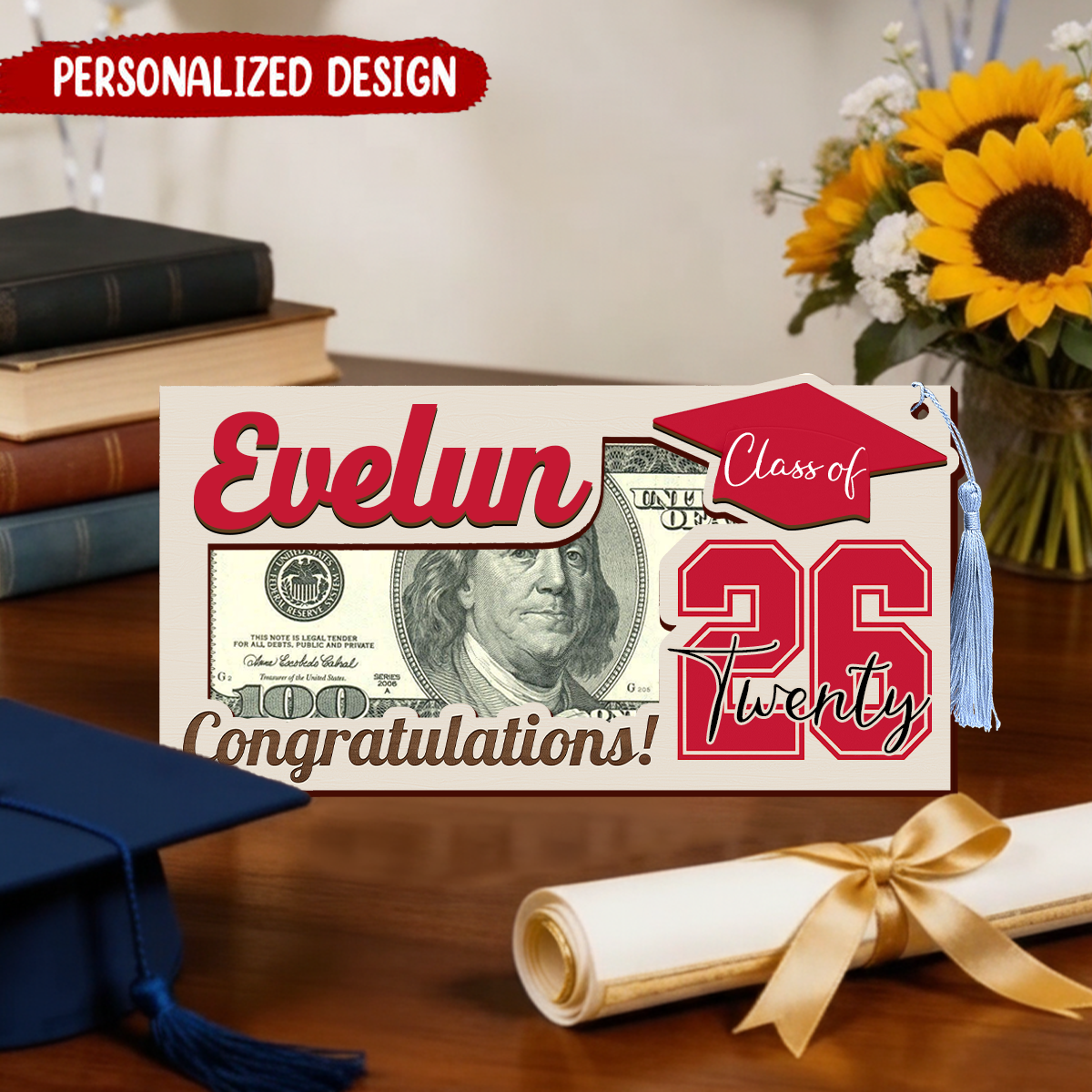 Personalized Graduation Money Holder, Class Of 2026 Graduation Gifts