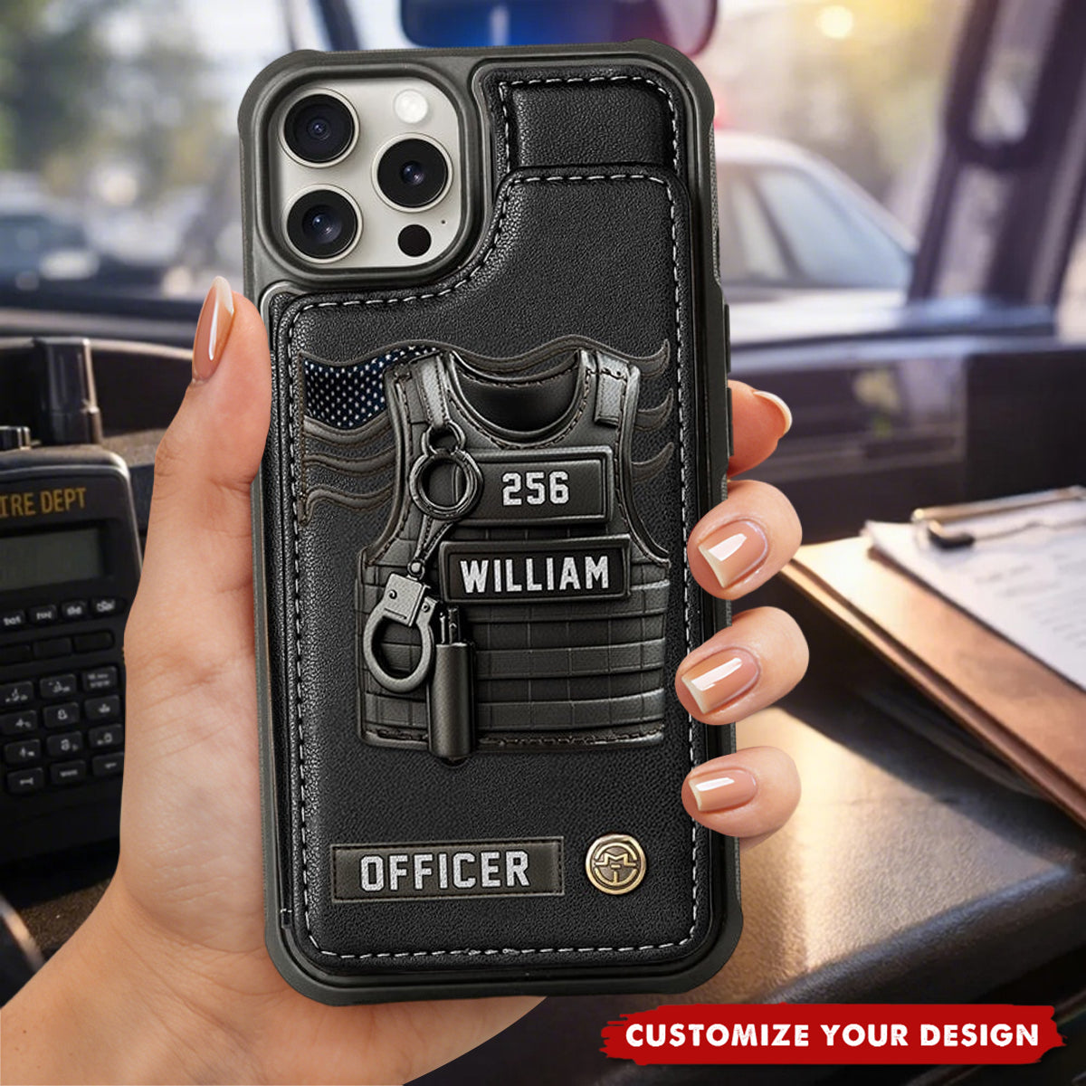 Serve And Protect - Personalized Police Officer Wallet Phone Case