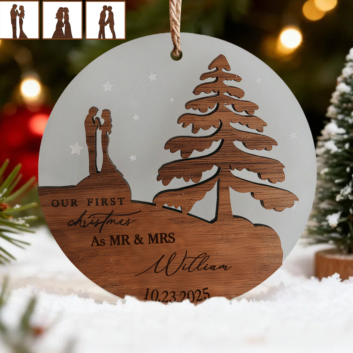 Our First Christmas as Mr & Mrs Christmas Ornament