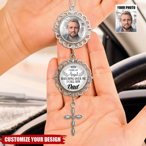 Personalized Car Photo Memorial Charm, An Angel Watching Over Me Accessories Gifts