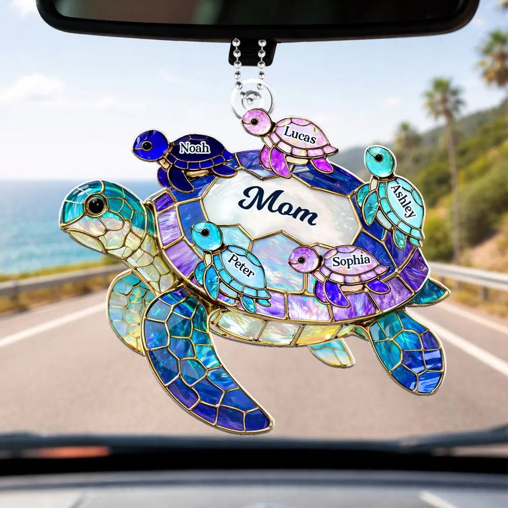 Mom Grandma Sea Turtle - Personalized Acrylic Car Hanger