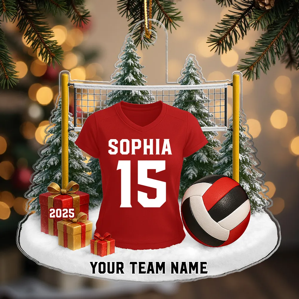 3D Effect Volleyball Player Uniform - Personalized Acrylic Ornament