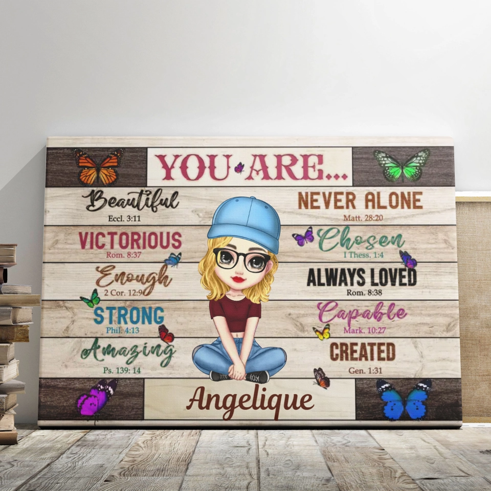 Personalized Canvas Prints Custom Design And Name - You Are Beautiful Dem Canvas
