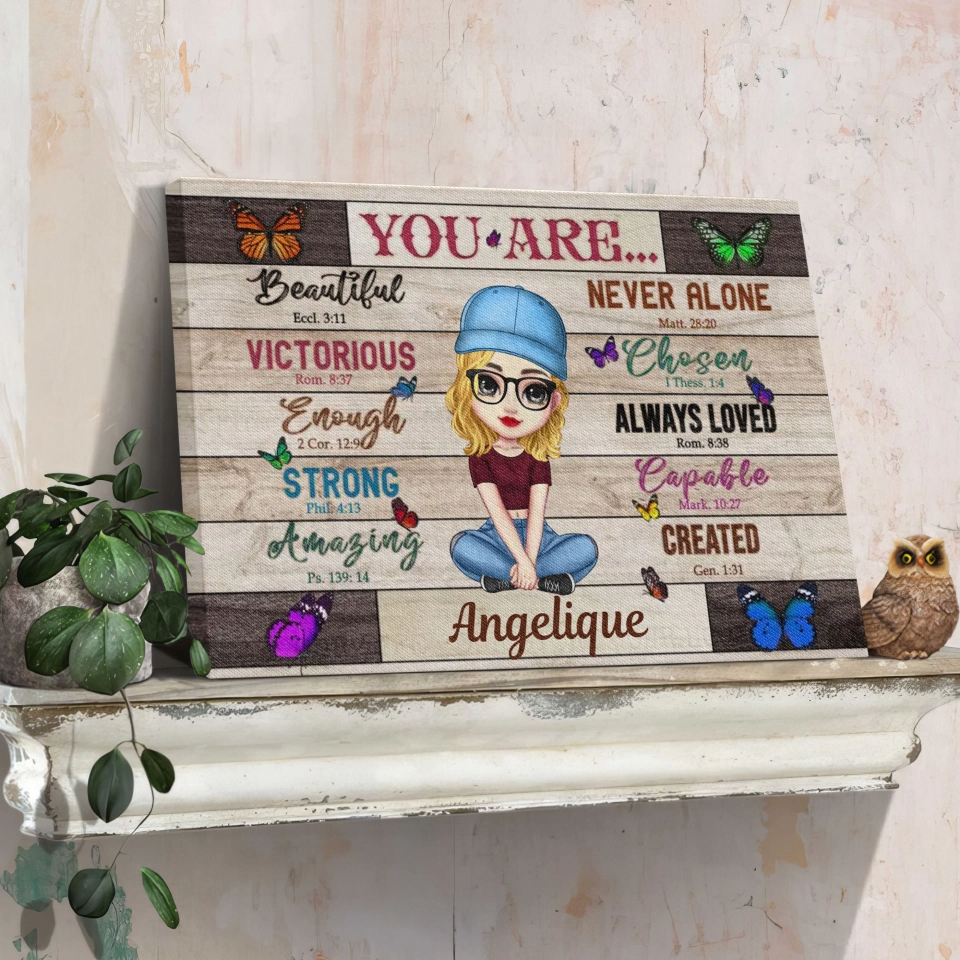 Personalized Canvas Prints Custom Design And Name - You Are Beautiful Dem Canvas