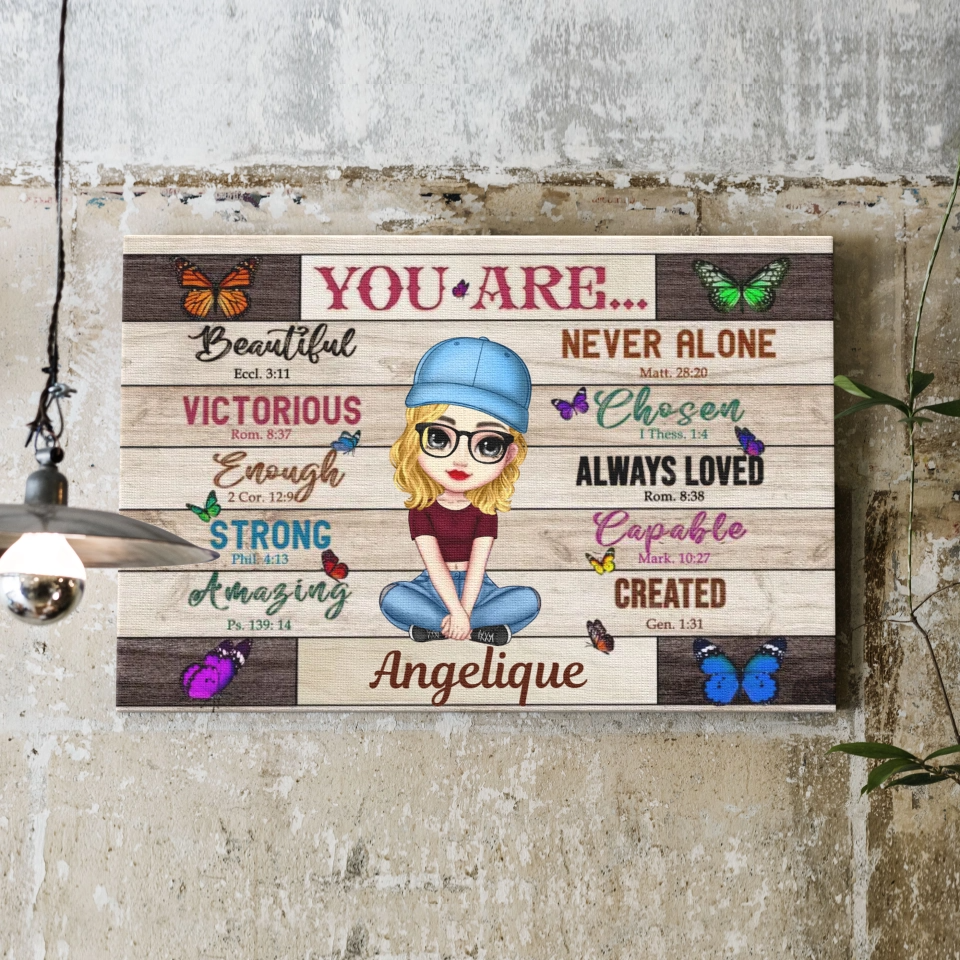 Personalized Canvas Prints Custom Design And Name - You Are Beautiful Dem Canvas