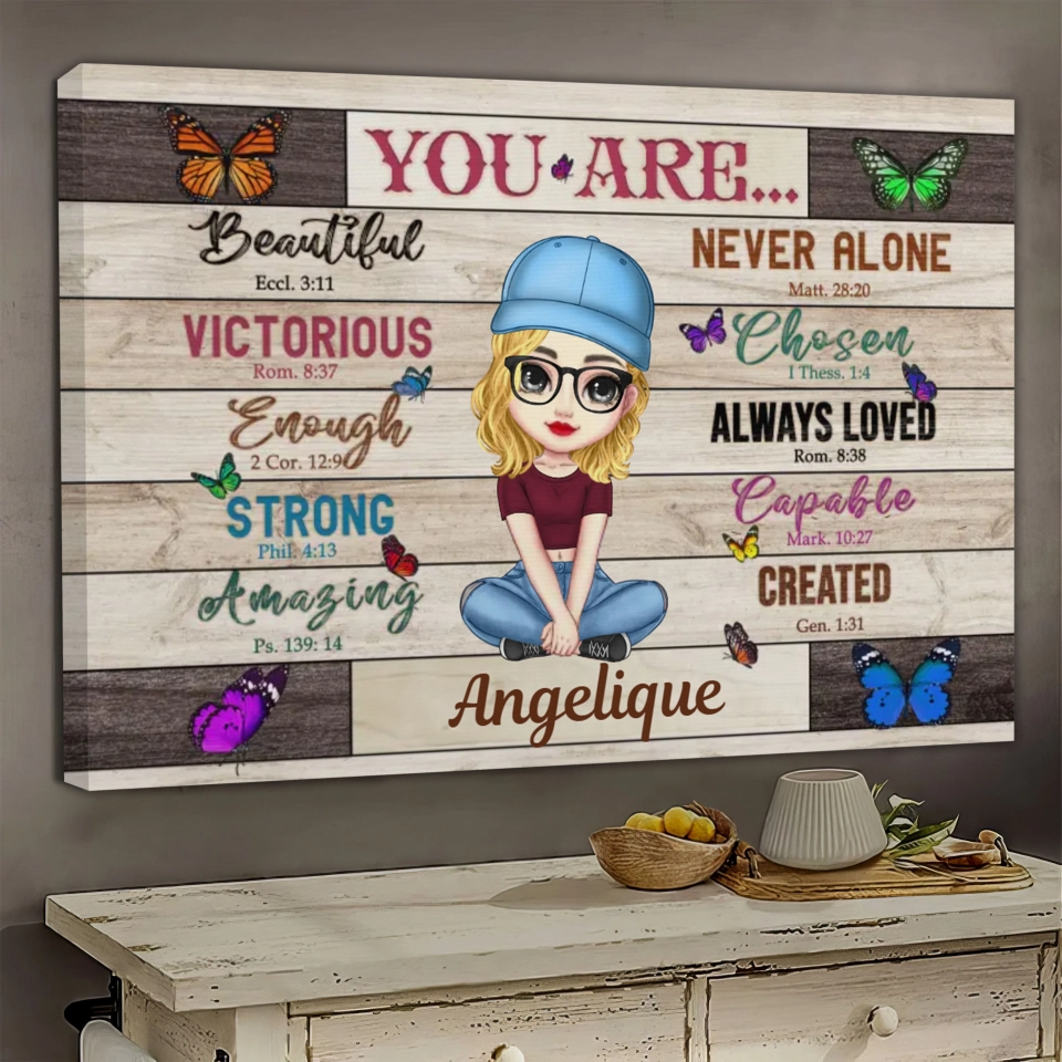 Personalized Canvas Prints Custom Design And Name - You Are Beautiful Dem Canvas