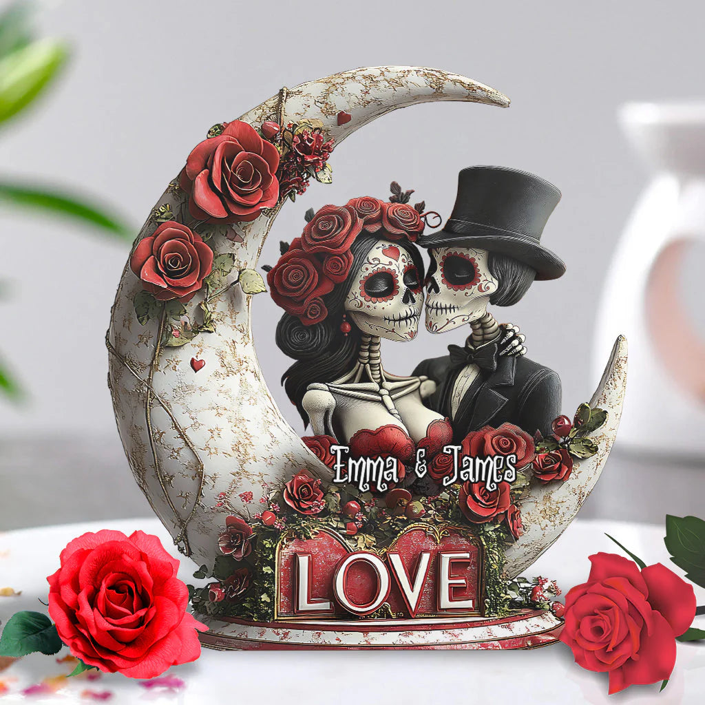 From Our First Kiss Til Our Last Breath - Personalized Couple Custom Plaque