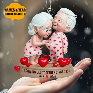 Growing Old Together, Custom Funny Couple Ornament