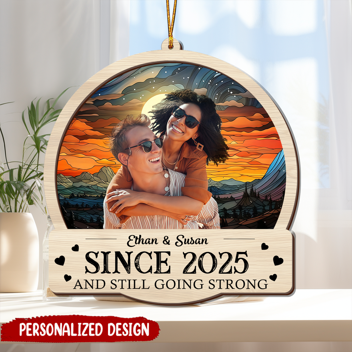 Personalized Custom Photo Couple Acrylic Ornament