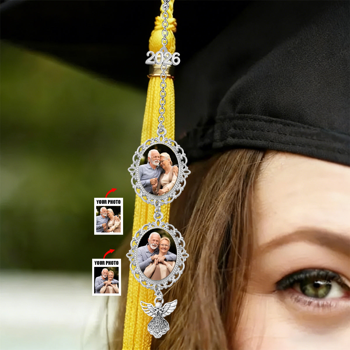 Custom Graduation Tassel Charm – Personalized Photo Keepsake For 2026 Grads