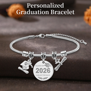 Personalized Custom Class of 2026 Bracelet Graduate Gift