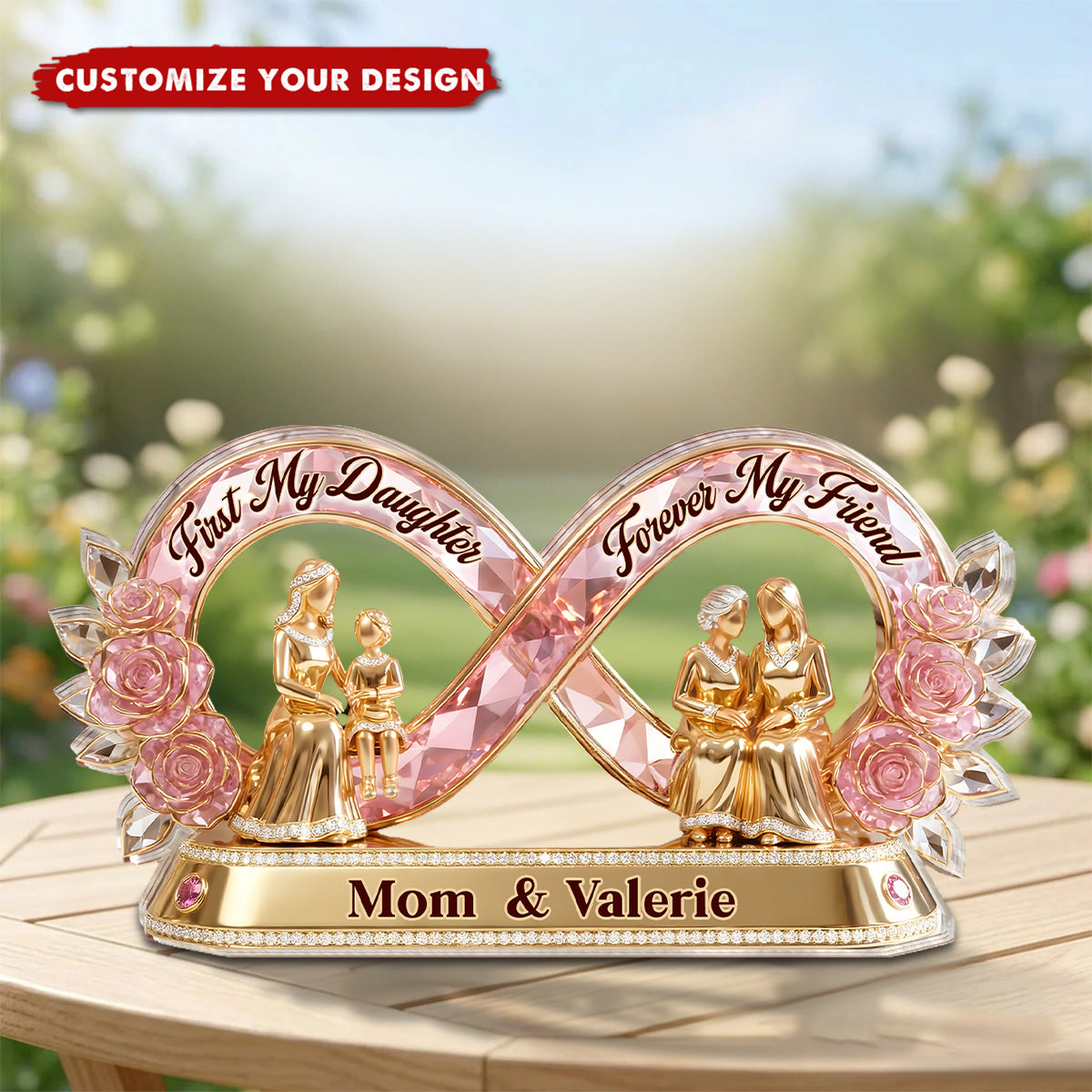 First My Daughter Forever My Friend - Personalized Plaque