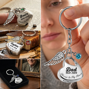 Forever In My Heart,Personalized Urn Ashes Memorial Keychain