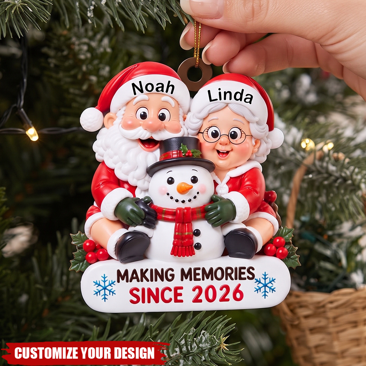 Personalized Couple Christmas Making Memories Acrylic Ornament