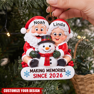 Personalized Couple Christmas Making Memories Acrylic Ornament