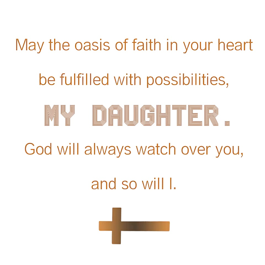 KISSFAITH-God Will Always Watch Over You, Sterling Sliver Adjustable Ring