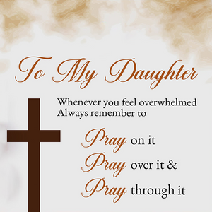 KISSFAITH-To My Daughter, Pray Through It Cross Tennis Bracelet