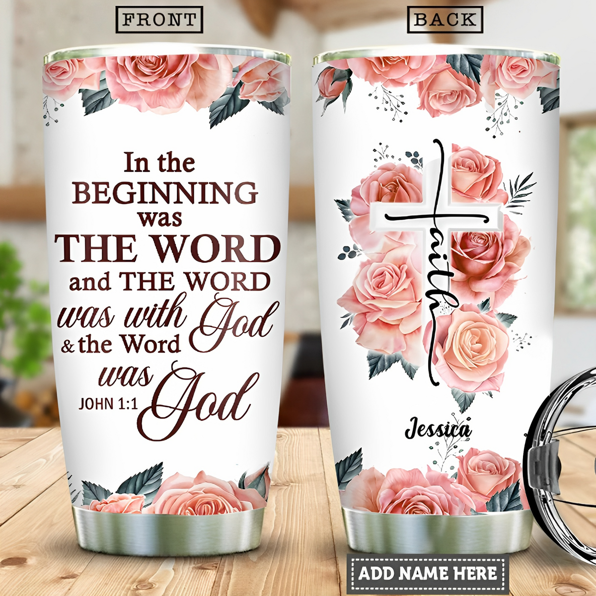 In The Beginning Was The Word-Christian Bible Verse Personalized Tumbler