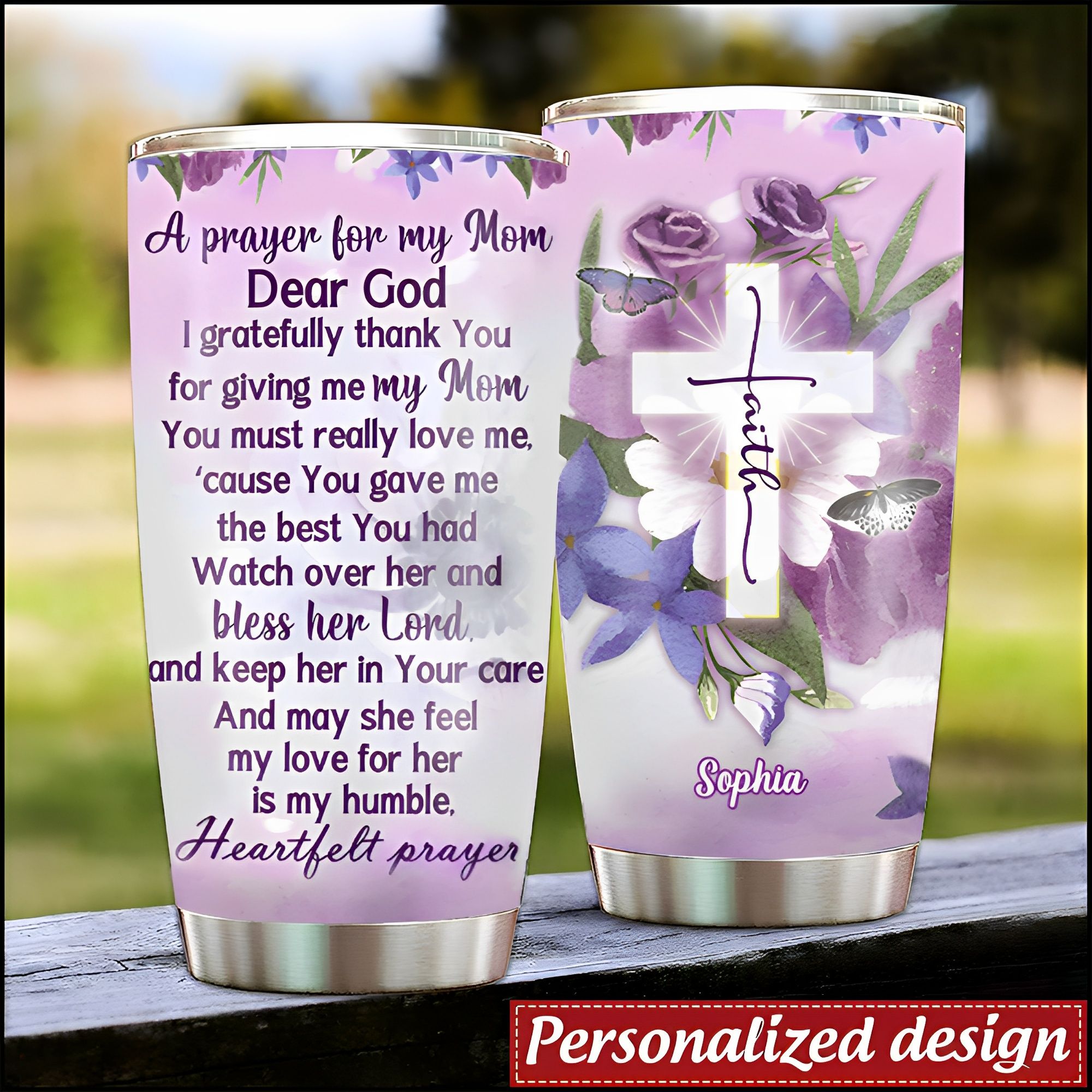 Personalized Christian Tumbler - Gifts for Women - kissfaith