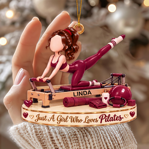 Personalized Pilates Girl Christmas Ornament-Pilates Lover Keepsake