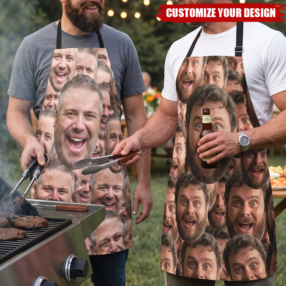 Custom Funny Face Gifts For Men Gifts For Women - Personalized Apron