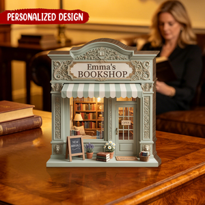 Personalized Bookshop Wood Sign,Reading Nook Bookshelf Decor
