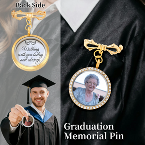 Walking With You Today And Always - Custom Graduation Memorial Photo Pin