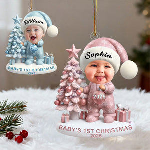 Baby's First Christmas - Personalized Newborn Photo Ornament