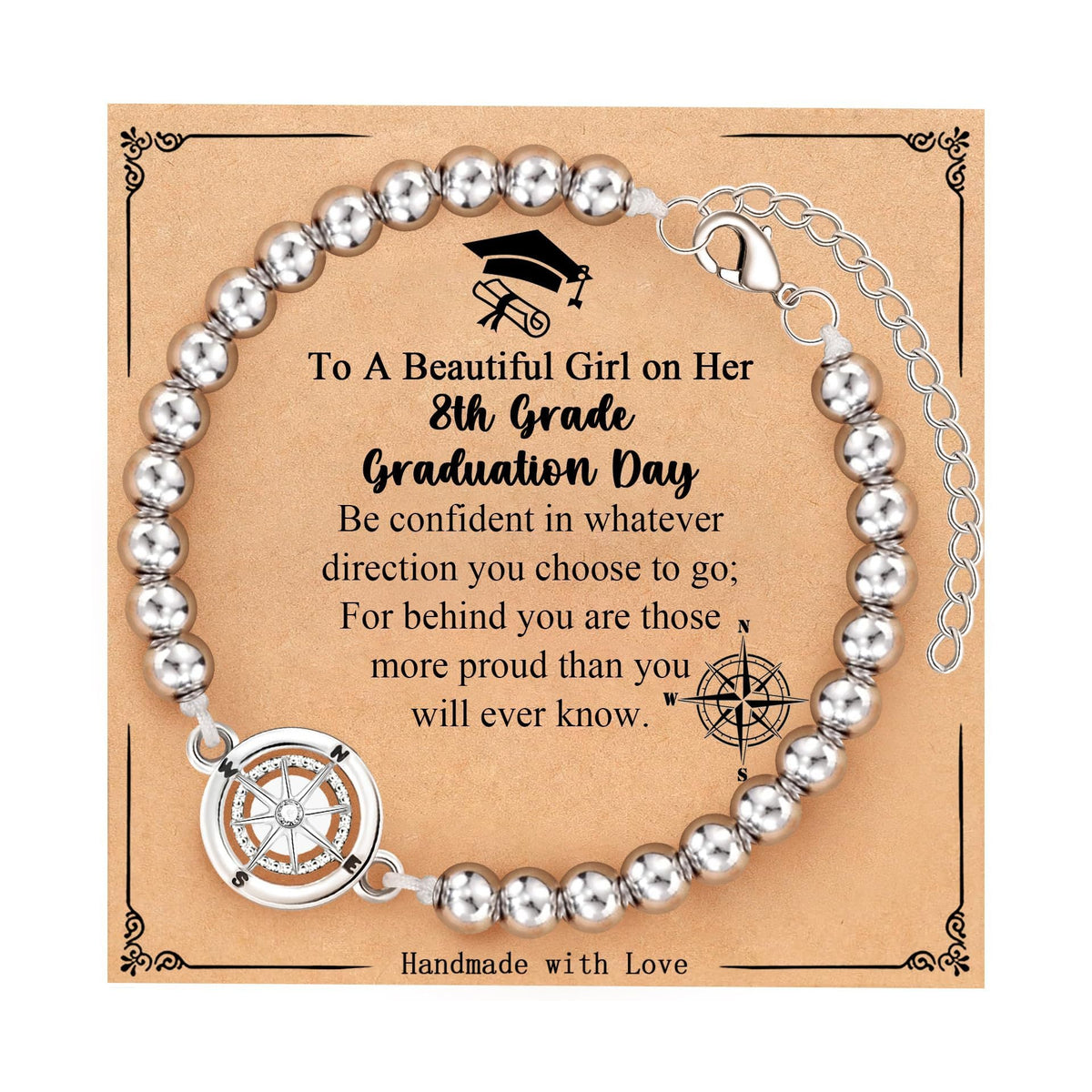 The Aldventure Begins - 2025 Graduate Compass Bracelet