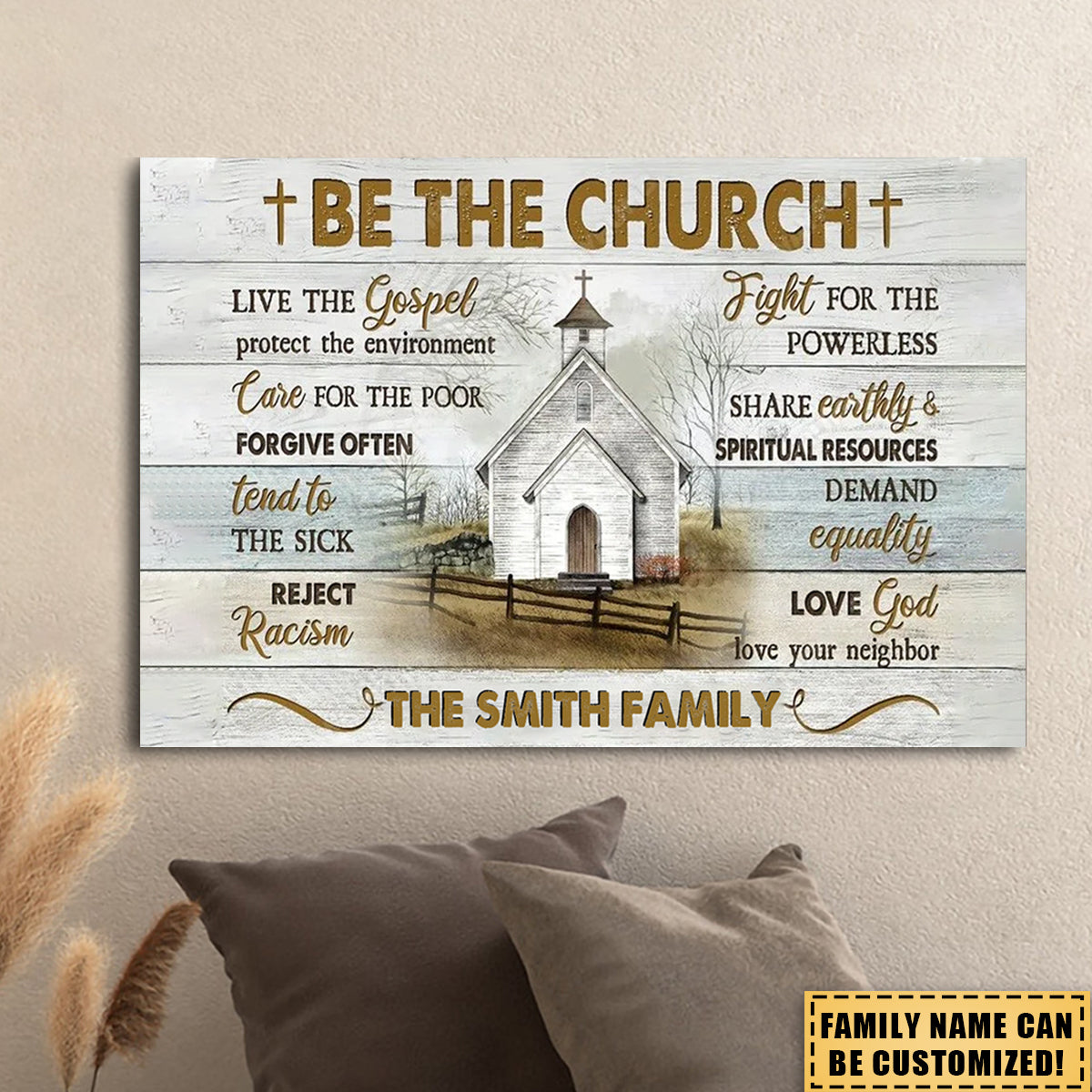 Church Be The Church Enjoy This Life Personalized Canvas