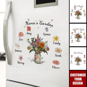 Garden of Love - Personalized Stickers, Gift For Mom/Grandma