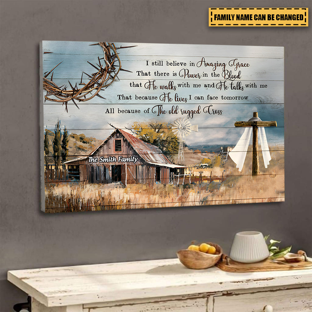 KISSFAITH-I Still Believe In Amazing Grace - Personalized Canvas