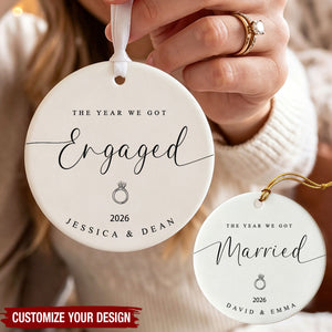 The Year We Got Engaged, Personalized Engagement Ornament