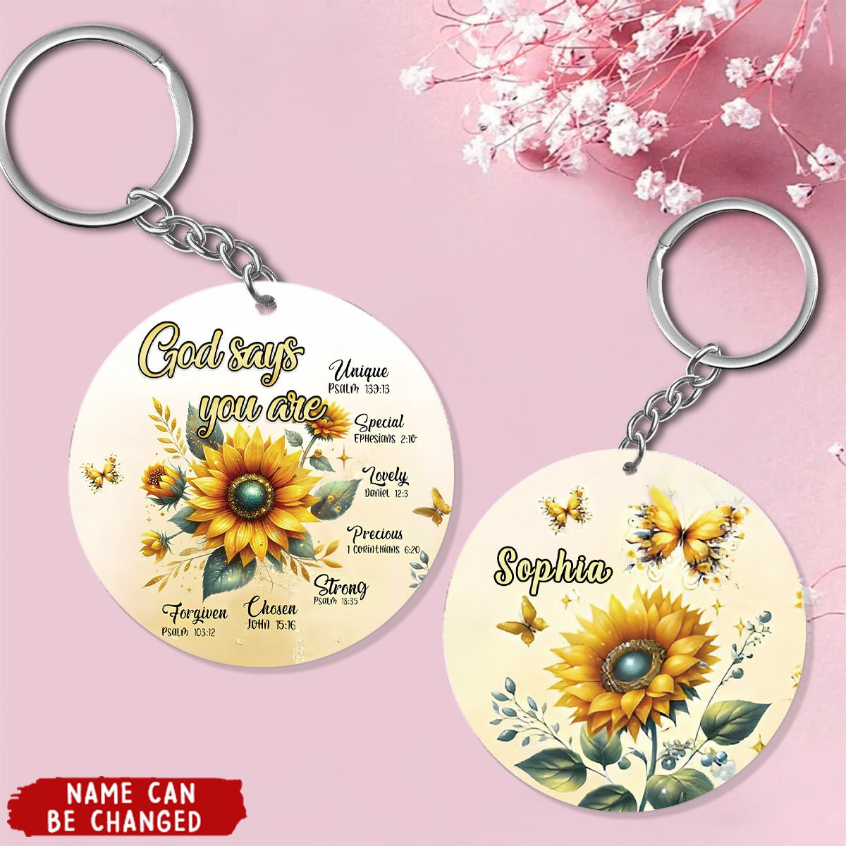 KISSFAITH-God Says You Are Personalized Keychain