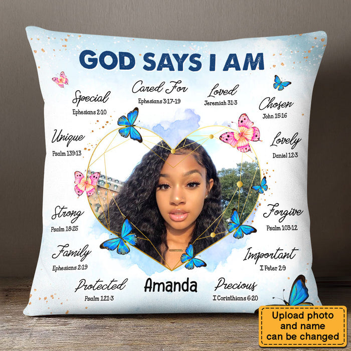 Personalized God Says I Am Pillowcase