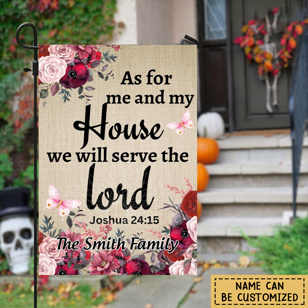 As For Me And My House - Personalized Garden Flag