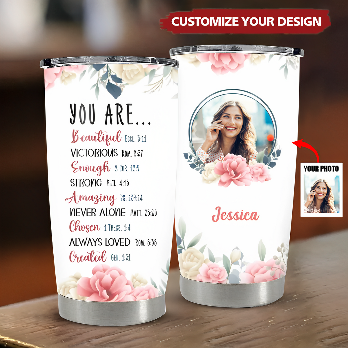 Personalized Christian Bible Verse You Are Religious Inspirational Custom Tumbler Gifts