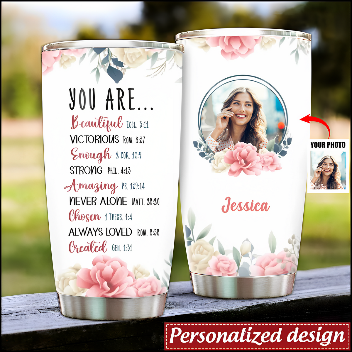 Personalized Christian Bible Verse You Are Religious Inspirational Custom Tumbler Gifts