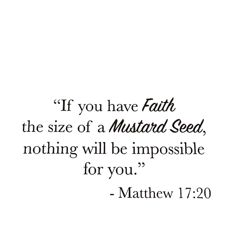 KISSFAITH- Faith Like a Mustard Seed Keychain, Matthew 17:20
