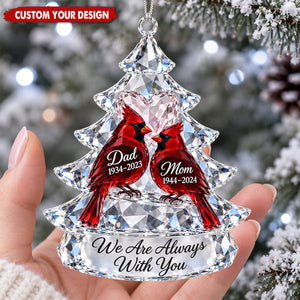 Personalized Cardinal Christmas Memorial Ornament