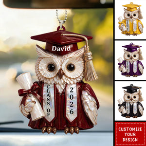 Class Of Personalized Graduation Owl, Car Hanging Ornament, Gift For Students
